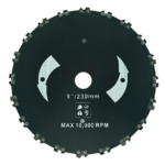 DISCO COM CORRENTE P/ROCADEIRA Ø = 9″ = 23CM FURO 1″ POLEGADA, ARRUELA REDUTORA P/ FURO 20MM