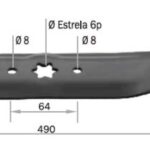 LAMINA P/TRATOR MTD 605/660/675 12,5-13HP C/REC
