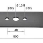 LAMINA P/CORTADOR JET 49/50R 2T 3/3,5/5HP