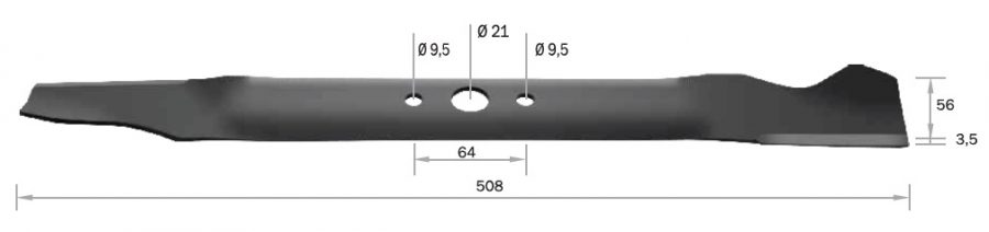 produto_7644.jpg LÂMINA P/CORTADOR MTD 040 3,5HP ANTIGO - Imagem 1
