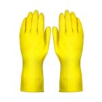 LUVA DE LATEX AMARELA TAMANHO MEDIO