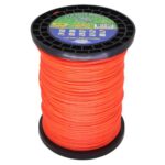 FIO DE NYLON ROLO 2KG COM 388 METROS - REDONDO 2,40MM - COR LARANJA - SPIN LINHA PREMIUM
