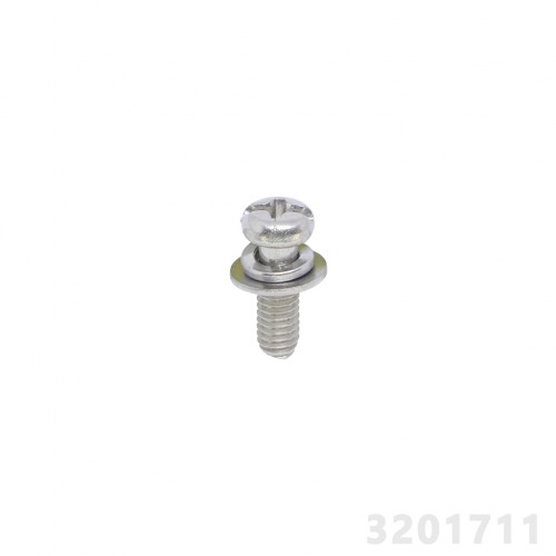 spinner221600001004688.jpg PARAFUSO PHILLIPS 4 X 12MM - ACO INOX - COM ARRUELA LISA E PRESSAO - Imagem 1