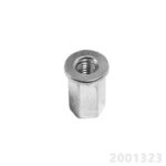 PORCA SEXTAVADA COM FLANGE 6MM LONGA