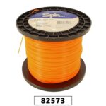 FIO DE NYLON ROLO 1KG COM 279 METROS - REDONDO 2,00MM - COR LARANJA - SPIN LINHA PREMIUM