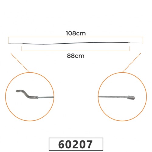 spinner336160001000876.jpg CABO DO ACELERADOR PARA ROÇADEIRA STIHL 85 - PONTA TIPO S 108CM MODELO NOVO - Imagem 1