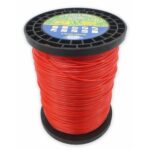 FIO DE NYLON ROLO 2KG COM 317 METROS - REDONDO 2,70MM - COR VERMELHO - SPIN LINHA PREMIUM