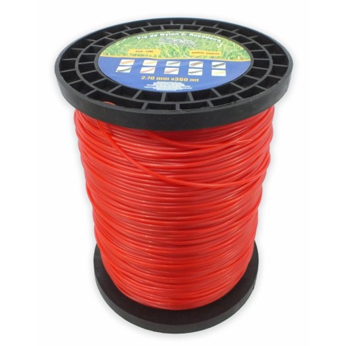 spinner72280001003706.jpg FIO DE NYLON ROLO 2KG COM 317 METROS - REDONDO 2,70MM - COR VERMELHO - SPIN LINHA PREMIUM - Imagem 1